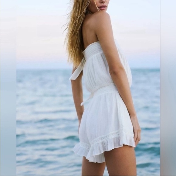 NWOT Free People Feelin' Fancy Convertible Romper Ivory XS - Picture 4 of 16